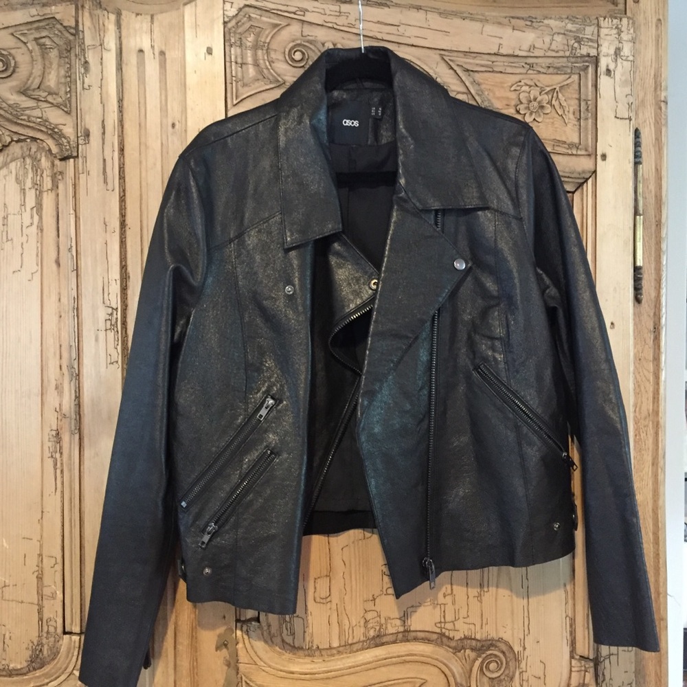 ASOS Black Leather Moto Jacket